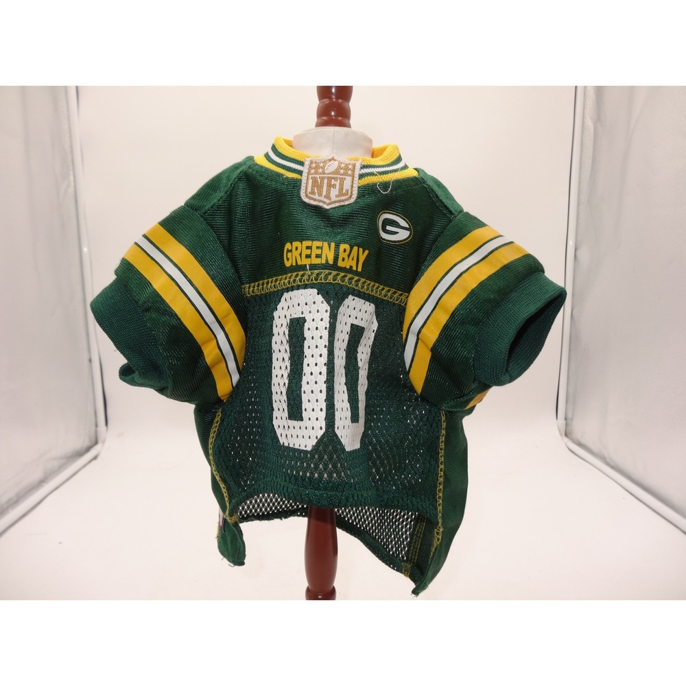 NFL Green Bay Packers Pet Jersey Green Yellow Mesh Dog Shirt Small